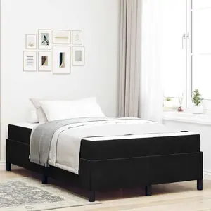 Gultas rāmis VidaXL modelis 3399056, samta apdare, melns un balts, 120 x 200 cm
