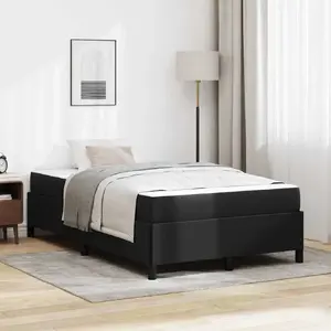 Каркас кровати с матрасом VidaXL 120 x 200 см Черный Искусственная кожа