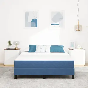 Матрас с независимыми пружинами VidaXL 140x190x20 см, средняя жёсткость, синий, тканевое покрытие