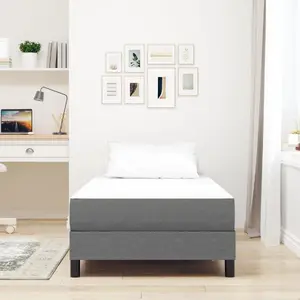 Пружинный матрас с карманными пружинами VidaXL 90x200x20 см Светло-серый Средней жесткости