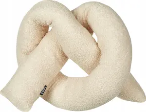 Decorative cushion Beliani Gladiolus 172 x 14 cm teddy beige