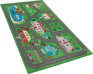 Bērnu paklājs Beliani 80 x 150 cm ar pilsētas apdruku, rotaļu telpai