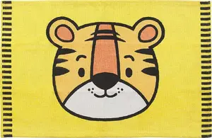 Children's rug Beliani RANCHI 60 x 90 cm tiger motif yellow