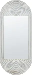 Wall mirror Beliani BRIANT 56 x 130 cm wooden frame, off-white