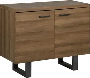Chest of drawers Beliani TIMBER two-door dark wood