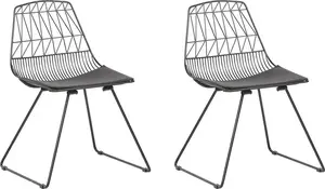 Dining chairs set Beliani HARLAN — 2 black chairs