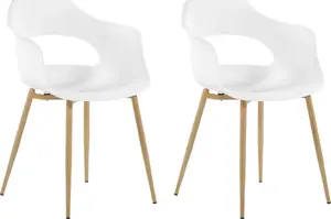 Dining chair set Beliani UTICA, 2-piece, white