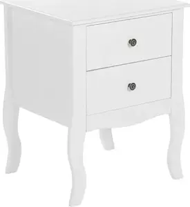 Bedside Table Shumee LANE — 2 Drawers, White