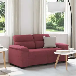 Двухместный диван VidaXL модель 4105300 в винно-красной ткани, 120 см