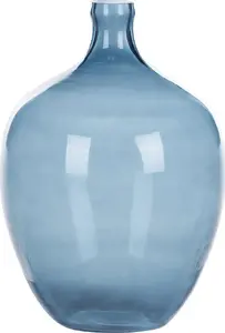 Glass Flower Vase Beliani ROTI, 39 cm, Blue