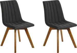 Dining chair set Beliani CALGARY, 2-piece, black