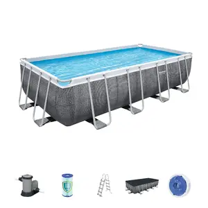 Framed above-ground pool Bestway 56998 — rectangular 5.49×2.74 m, height 1.22 m, capacity 14,812 L, filtration 5,600 L/h
