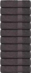 Hand Towels VidaXL set of 10, anthracite, 50 x 100 cm, 100% cotton