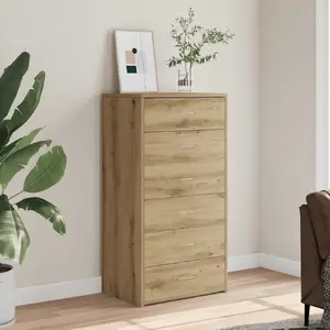 Комод VidaXL модель 855891, 6 ящиков, отделка Artisan Oak, 50x34x96 см
