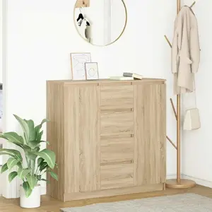 Комод VidaXL модель 3328455, клееная древесина, цвет Дуб Сонома, 100,5×35×98,5 см