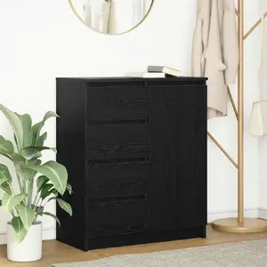 Комод VidaXL 71×35×84 см Черный дуб, клееная древесина