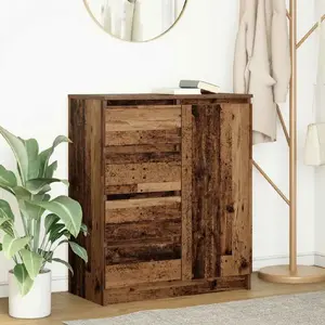Chest of Drawers vidaXL — Glued Wood Old Wood Finish 71×35×84 cm