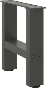 Galda kājas VidaXL 2 gab., antracīts, tērauds, regulējams augstums 30×(30–31) cm