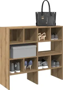 Shoe Rack 2 pcs VidaXL stackable oak artisan 89.5x30x40 cm
