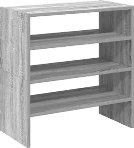 Стеллаж для обуви 2 шт. VidaXL штабелируемый, серый дуб, 60 x 30 x 30,5 см