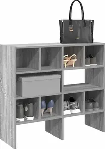 Shoe Rack VidaXL 2-piece stackable unit, gray oak finish, 89.5×30×40 cm