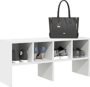 Стойка для обуви VidaXL, штабелируемая, белая, 89,5×30×40 см