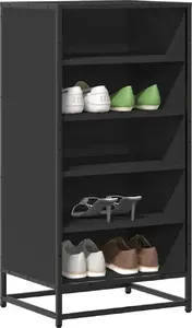 Стойка для обуви VidaXL модель 849204, чёрная, 48 x 38 x 97,5 см