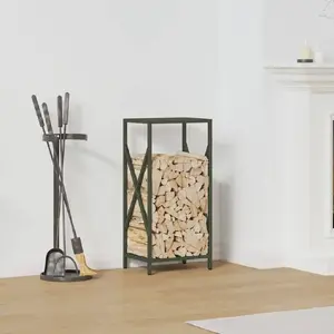Firewood Rack VidaXL model 864322, olive green, 34 x 25 x 70 cm