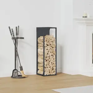 Firewood Rack VidaXL 25x25x80 cm antracite - outdoor wood storage