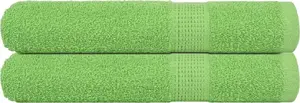Towels for sauna VidaXL set of 2 green 80x200 cm 100% cotton