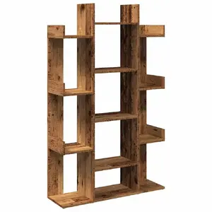 Книжный шкаф VidaXL 856692, натуральное дерево (корпус и полки), 860×255×1400 мм