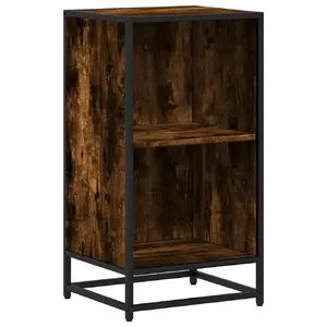 Grāmatu plaukts VidaXL 849096, ozolkoka plaukti, metāla rāmis, 400×350×760 mm