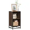 Bookcase VidaXL 849098 — metal frame, oak shelves Photo 2