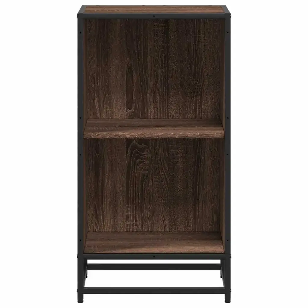 Bookcase VidaXL 849098 — metal frame, oak shelves Photo 4