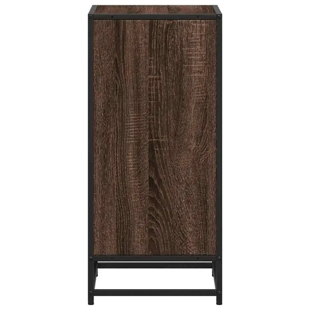 Bookcase VidaXL 849098 — metal frame, oak shelves Photo 5
