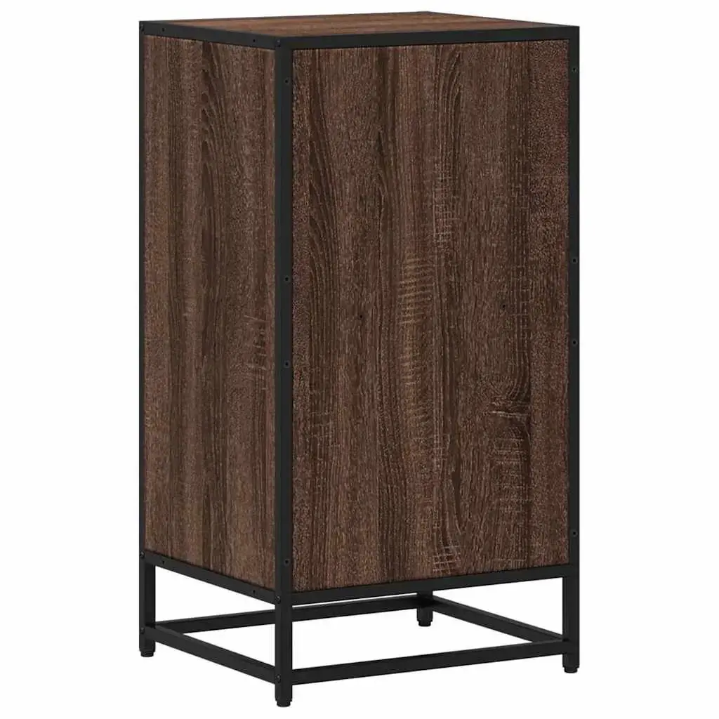 Bookcase VidaXL 849098 — metal frame, oak shelves Photo 6