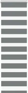 Roller zebra blind VidaXL dark gray fabric width 45.9 cm polyester