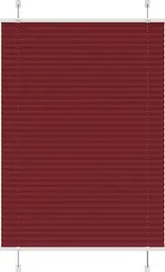 Pleated blind VidaXL 90x100 cm, burgundy red fabric, pleated window shade