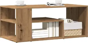 Coffee table VidaXL 100×50×40 cm, oak artisan finish