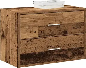 Тумба с 2 ящиками VidaXL 60x31x40 см, старое дерево