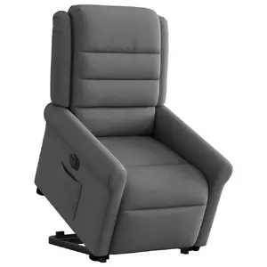 Кресло акцентное VidaXL 3303335 — тканевая обивка серого цвета, наполнитель из пены, Ш73×Г91,5×В102,5 см