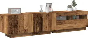 Тумба под TV с LED-подсветкой VidaXL 3329164, цвет дуб artisan, 180×35×40 см
