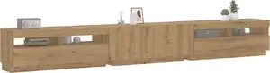 ТВ-тумба с LED-подсветкой VidaXL 300x35x40 см дуб artisan