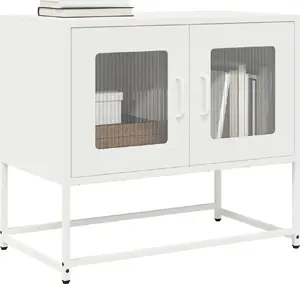 ТВ-тумба VidaXL 853337, белая, 68×39×60,5 см, холоднокатаная сталь