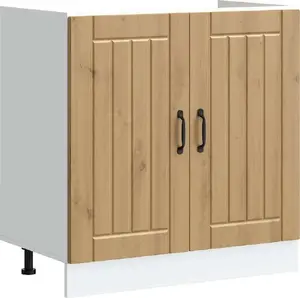 Izlietnes skapītis VidaXL Lucca, amatnieka ozols, līmēta koksne, modelis 853696
