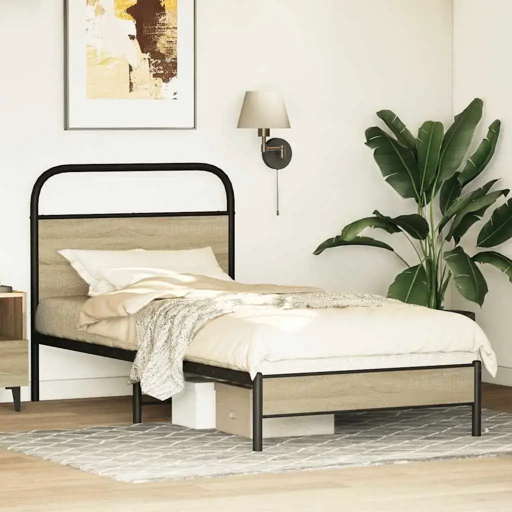 Каркас кровати VidaXL 4100405 (дуб, 105×2,07 м) Photo 4