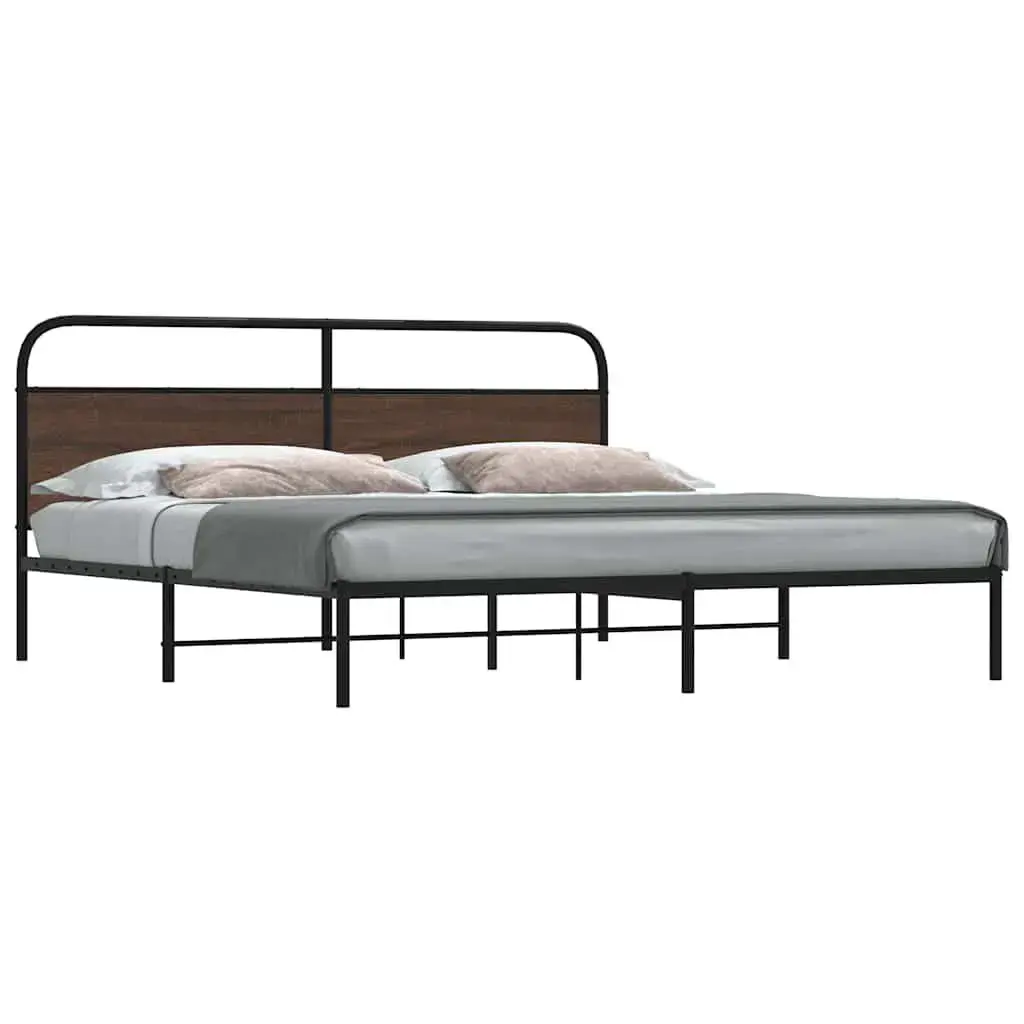 Каркас кровати VidaXL 3318656 дуб 187x207 см Photo 2