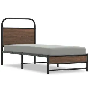 Каркас кровати VidaXL 4100474, дубовый цвет, 95×196×100 см (Ш×Д×В)