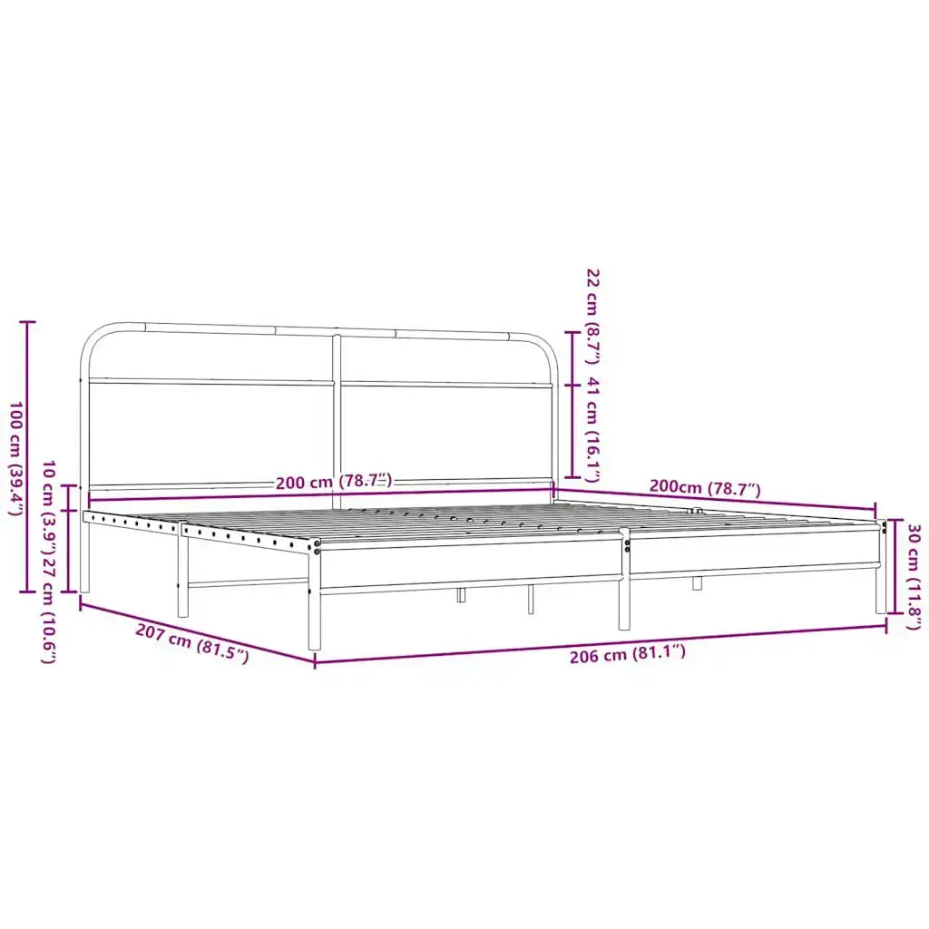Каркас кровати VidaXL 3318702 Photo 9