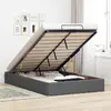 VidaXL gultas rāmis 3310876 — 140×193 cm, pelēks Photo 2